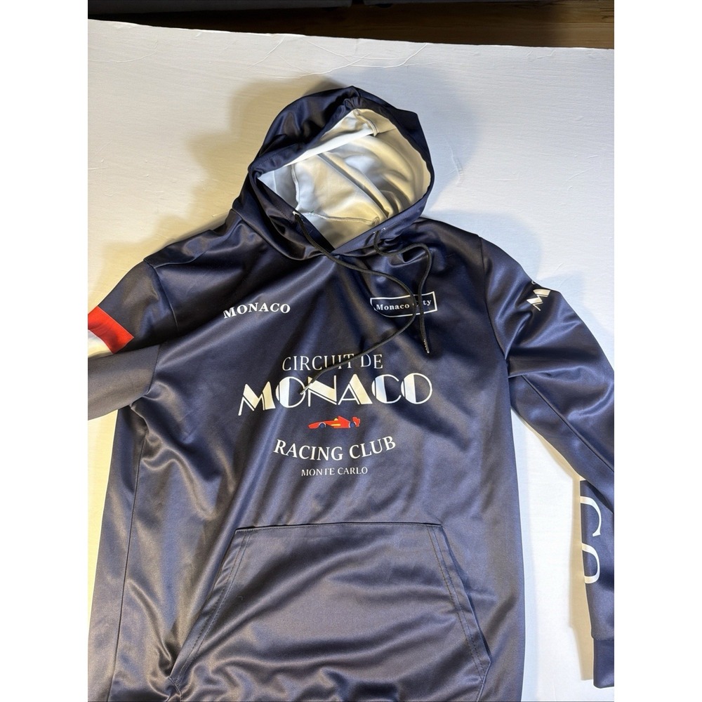 Monaco Racing Club Hoodie Mens M Blue Circuit De Monaco Monte Carlo Pullover
